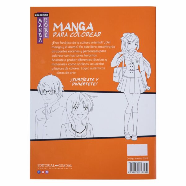 Libro Manga Para Colorear Manga GUADAL 32 Páginas - Imagen 2