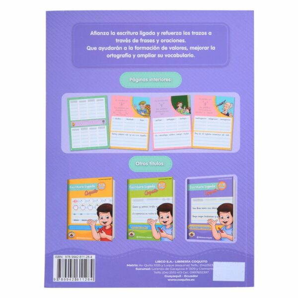 Libro Escritura Ligada  7 - 8 Anos - Coquito LIBCO 80 Páginas - Imagen 2