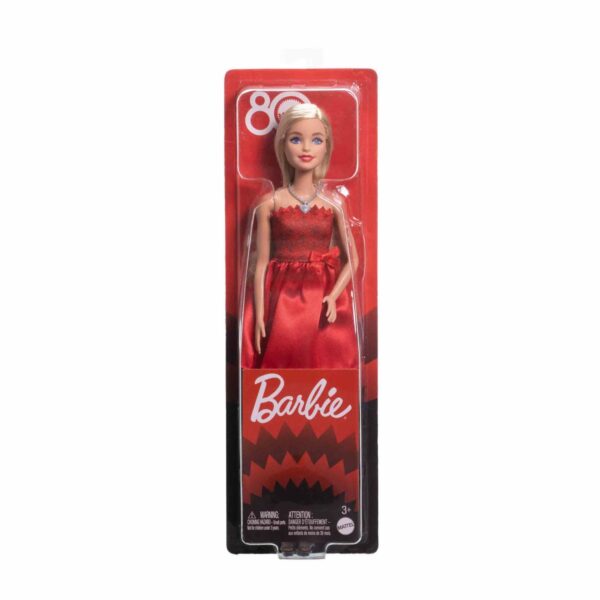 Muñeca Barbie 8° Aniversario MATTEL Color Rojo