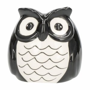 Búho Cerámica Negro JOY 10 X 9,9 Cm