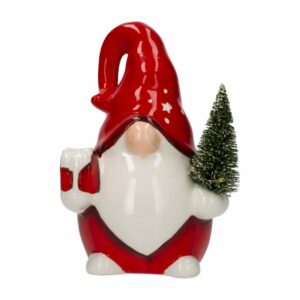 Figura Navideña De Cerámica Surtido Santa Nomo Árbol Con Luz Led JOY 10,7 Cm