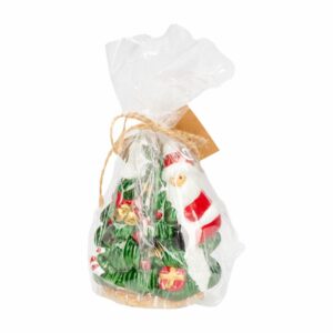 Vela Navideña Diseño Santa Con Árbol JOY Unidad