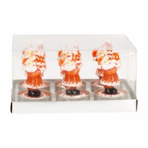 Set Velas Navideñas Con Diseños Santa JOY Unidad