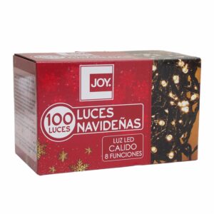 Luces Navideñas Led Cálida 8 Funciones JOY X 100 Uds