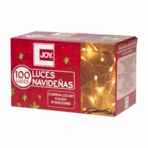 Luces Navideñas Tipo Cortina Color Cálido JOY 100 Focos