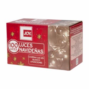 Luces Navideñas Tipo Cortina Color Blanca JOY 100 Focos