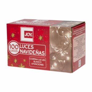 Luces Navideñas Tipo Cortina Color Blanca JOY 100 Focos