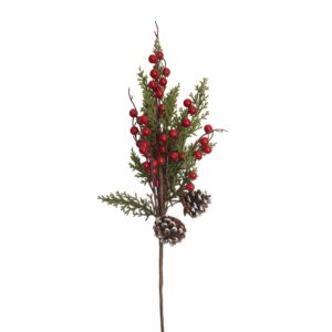 Adorno Navideño Pick Ramas y Piñas JOY 60 Cm
