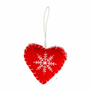 Adorno Navideño Colgante Diseño Corazón Rojo JOY Unidad