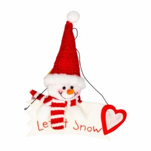 Adorno Navideño Diseño Snowman Con Letrero JOY Unidad