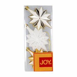 Bombillo Navideño Set Diseño Copo De Nieve Dorado Y Blanco JOY Unidad