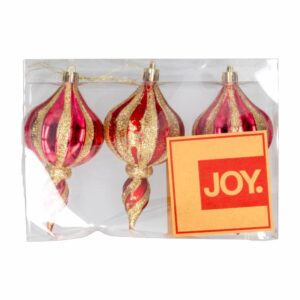 Bombillo Navideño Diseño Rojo Y  Dorado JOY Unidad