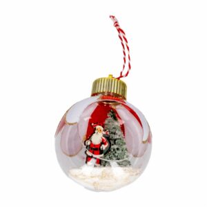 Esfera Transparente Santa Y Árbol JOY Unidad