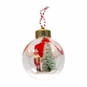 Esfera Navideña Transparente Casca Nueces Y Árbol JOY Unidad