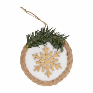 Colgante Navideño Anillo Trenzado Reno Dorado JOY Unidad