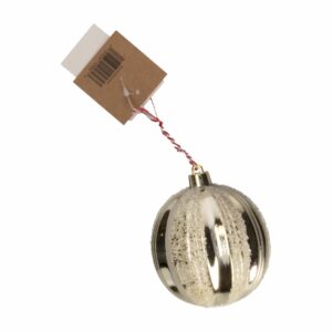 Esfera Navideña Caramelo Con Brillos Dorados JOY Unidad