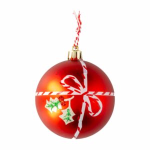 Esfera Roja Cinta Roja Con Blanca JOY Unidad