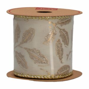 Cinta Navideña De Yute Con Diseño Dorado JOY Unidad