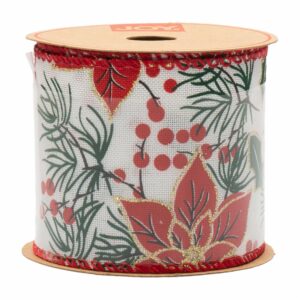 Cinta Navideña Tipo Lino Con Estampado JOY Unidad