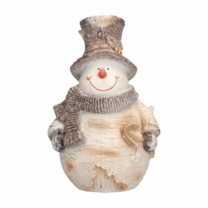 Adorno Navideño Muñeco De Nieve Nevado Dorado JOY Unidad