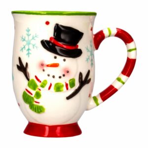 Jarro Navideño Diseño Muñeco De Nieve Con Bastón JOY Unidad