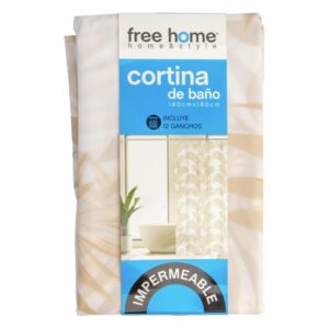 Cortina De Baño Con Ramas Amarillas Y Verdes FREE HOME 180X180 CM