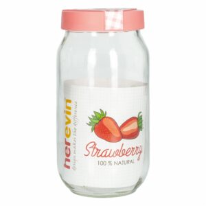 Frasco Tapa Rosa Diseño Frutilla Grande HEREVIN