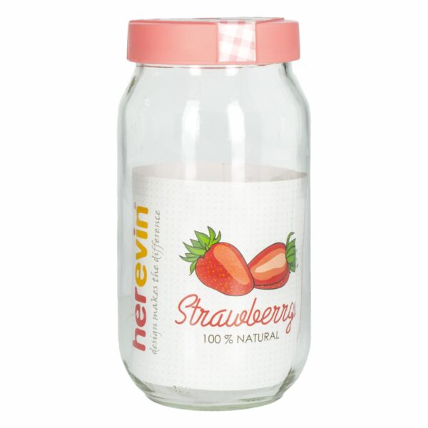 Frasco Tapa Rosa Diseño Frutilla Grande HEREVIN
