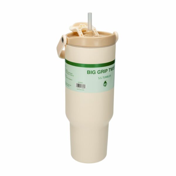 Vaso Termico Con Agarradera Big Grip Twist Rosado HY3 1200 Ml - Imagen 2