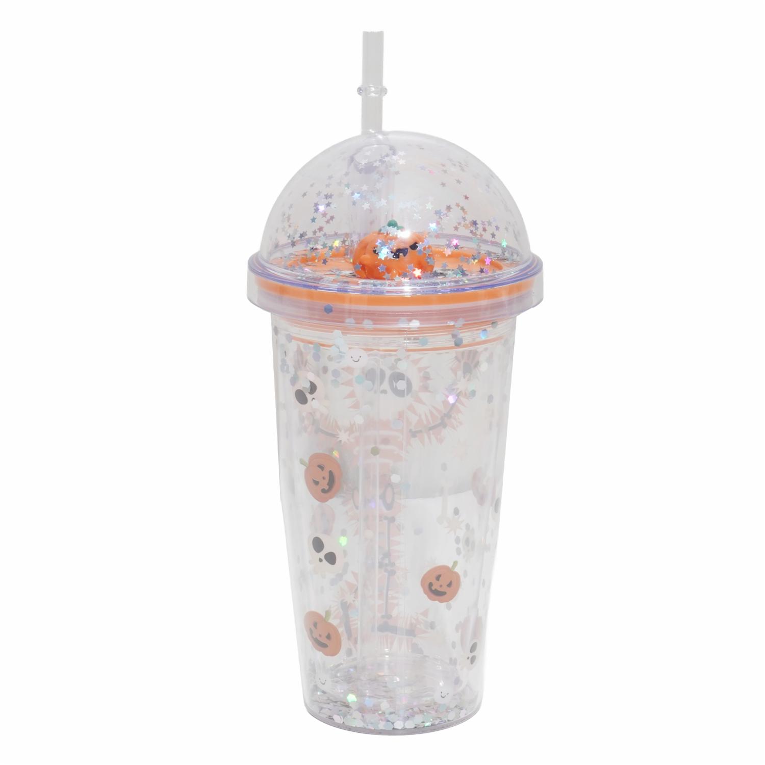 Vaso Doble Pared Con Sorbete Y Tapa Burbuja Diseño Halloween FREE HOME 470 Ml - Imagen 2