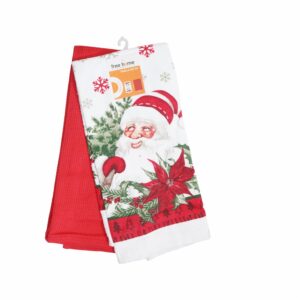Set Toallas De Cocina Navidad Noel FREE HOME 2 Piezas