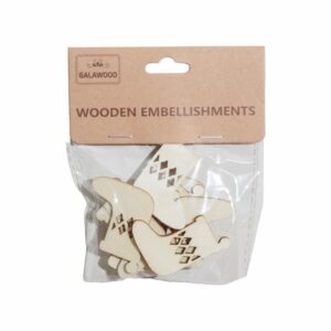 Manualidad Botas Navideñas De Madera BABY CRAFT 10 Piezas