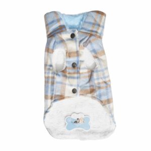 Abrigo Para Perro Diseño Casual Cuadros HANHONG PET Talla Grande