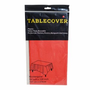 Mantel Rectangular Plástico Rojo WANGQIANG PARTY 137 Cm X 274 Cm