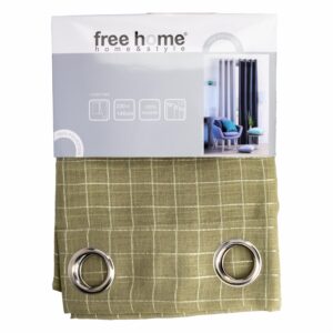 Visillo Cuadricula Verde FREE HOME 230X140 CM