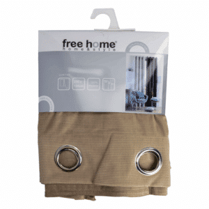 Cortina De Área Velvet Jacquard Taupe Medio FREE HOME 230X135 CM