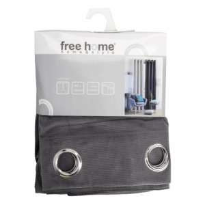 Cortina De Área Velvet Jacquard Azul FREE HOME 230X135 CM