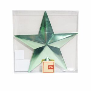 Estrella Para Árbol Verde Brillante JOY 21 Cm X 20 Cm
