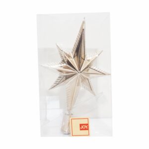 Estrella Para Árbol Dorado Brillante JOY 25 Cm
