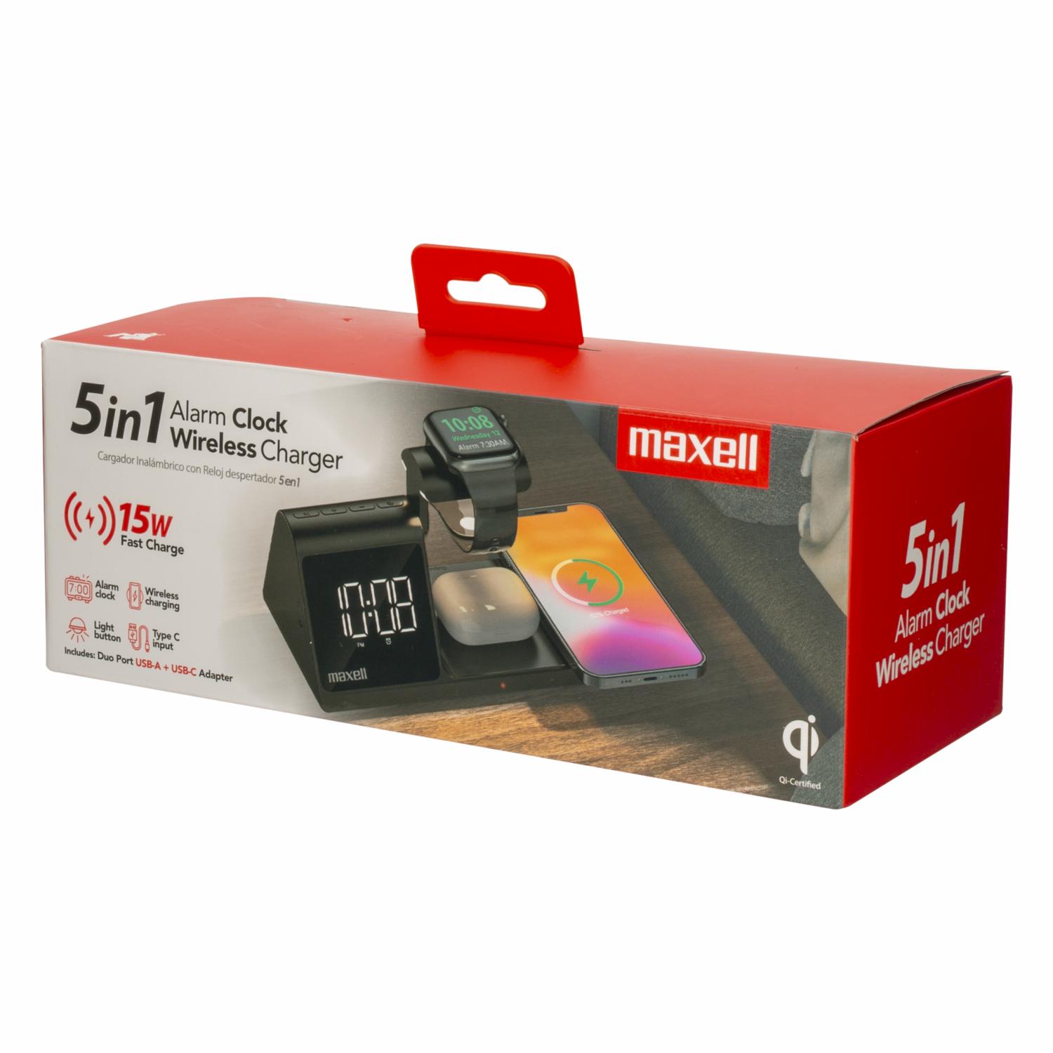 Cargador Con Reloj Despertador MAXELL Inalámbrico - Imagen 3