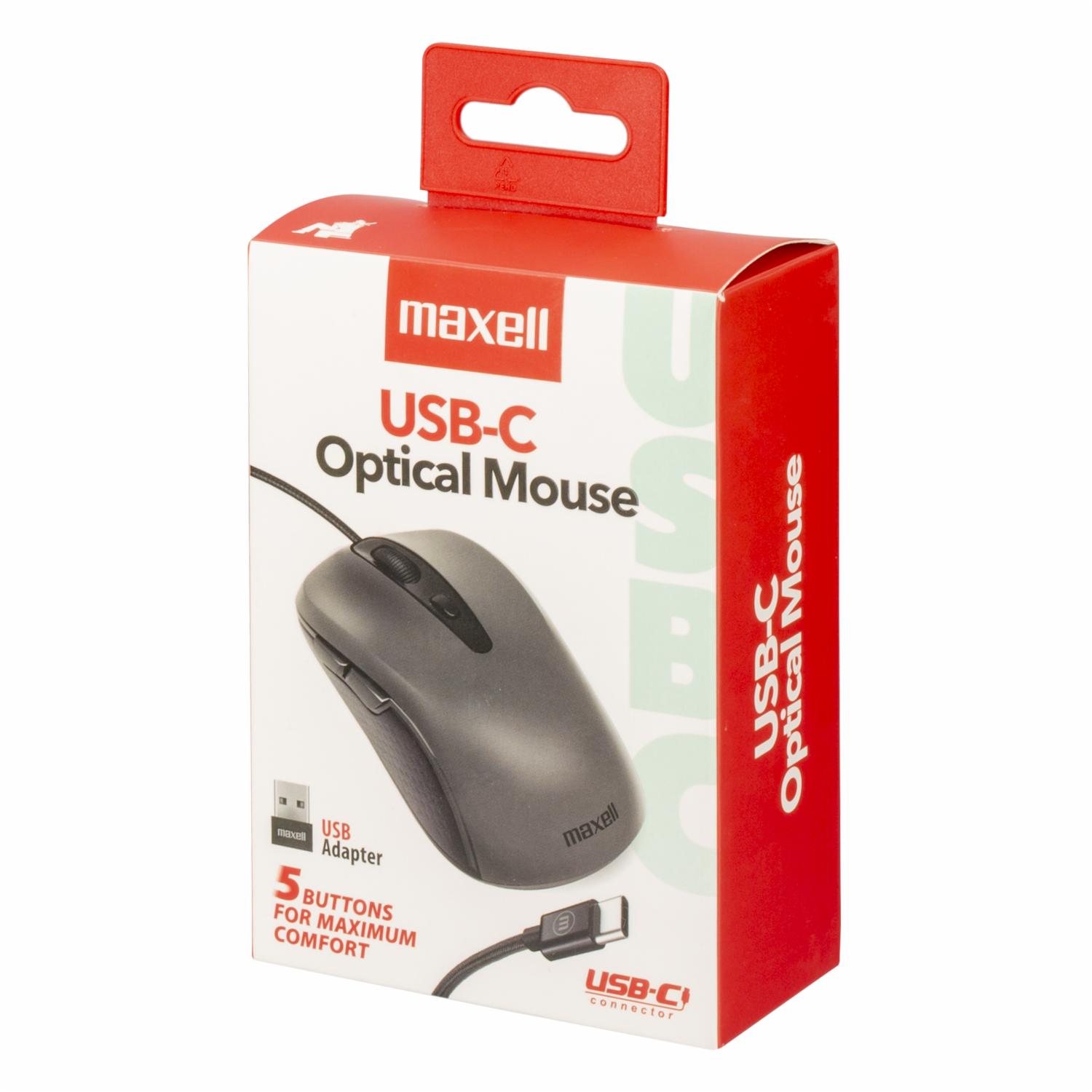 Mouse Óptico De 5 Botones Silver MAXELL Usb-C - Imagen 3