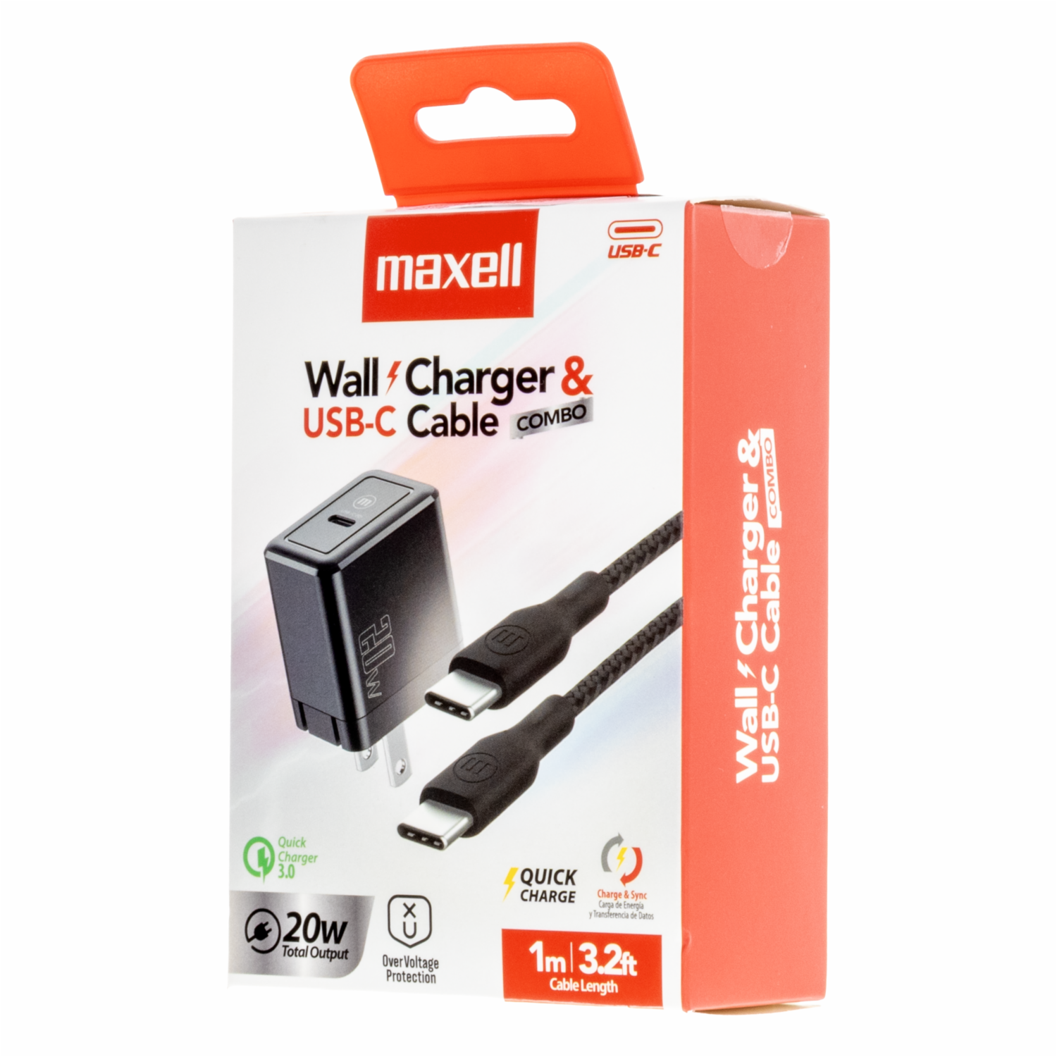 Cargador De Pared Usb-C 1 Puerto + Cable Trenzado de 1 M Carga Rápida MAXELL 20 W - Imagen 8