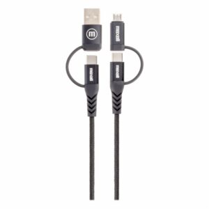 Cable De Carga Y Transferencia Trenzado 4 En 1 Compatible Con Apple MAXELL 1,2 M