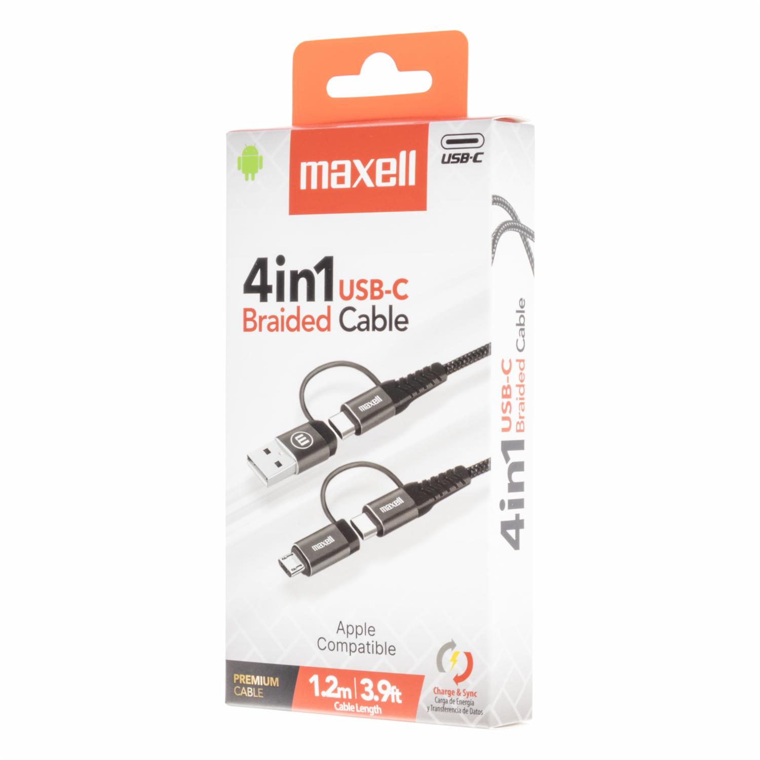 Cable De Carga Y Transferencia Trenzado 4 En 1 Compatible Con Apple MAXELL 1,2 M - Imagen 3
