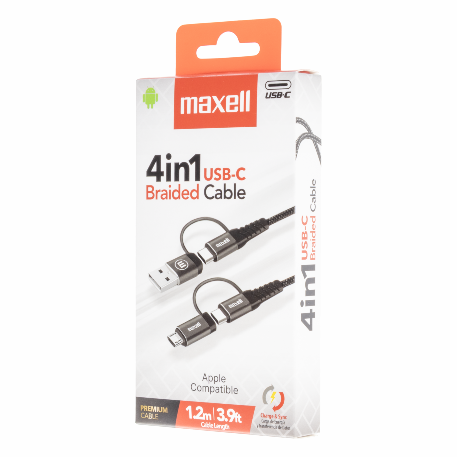 Cable De Carga Y Transferencia Trenzado 4 En 1 Compatible Con Apple MAXELL 1,2 M - Imagen 4