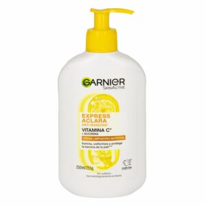 Crema Limpiadora Facial Express Aclara Anti-Manchas Vitamina C + Glicerina GARNIER 250 Ml