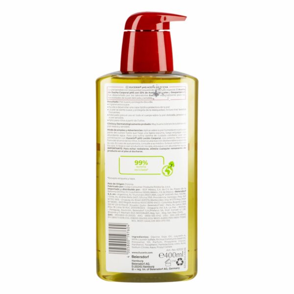 Aceite De Ducha Ph5 Piel Seca Y Delicada EUCERIN 400 Ml - Imagen 2