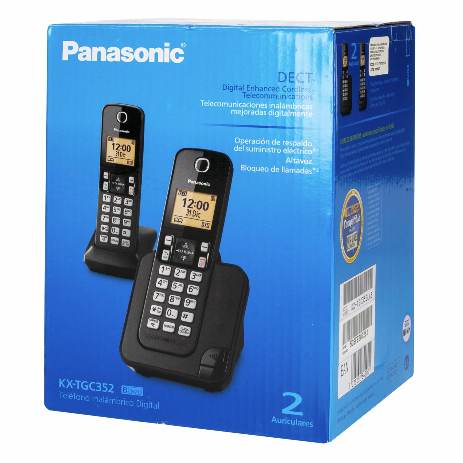 Teléfono Negro PANASONIC Inalámbrico - Imagen 2