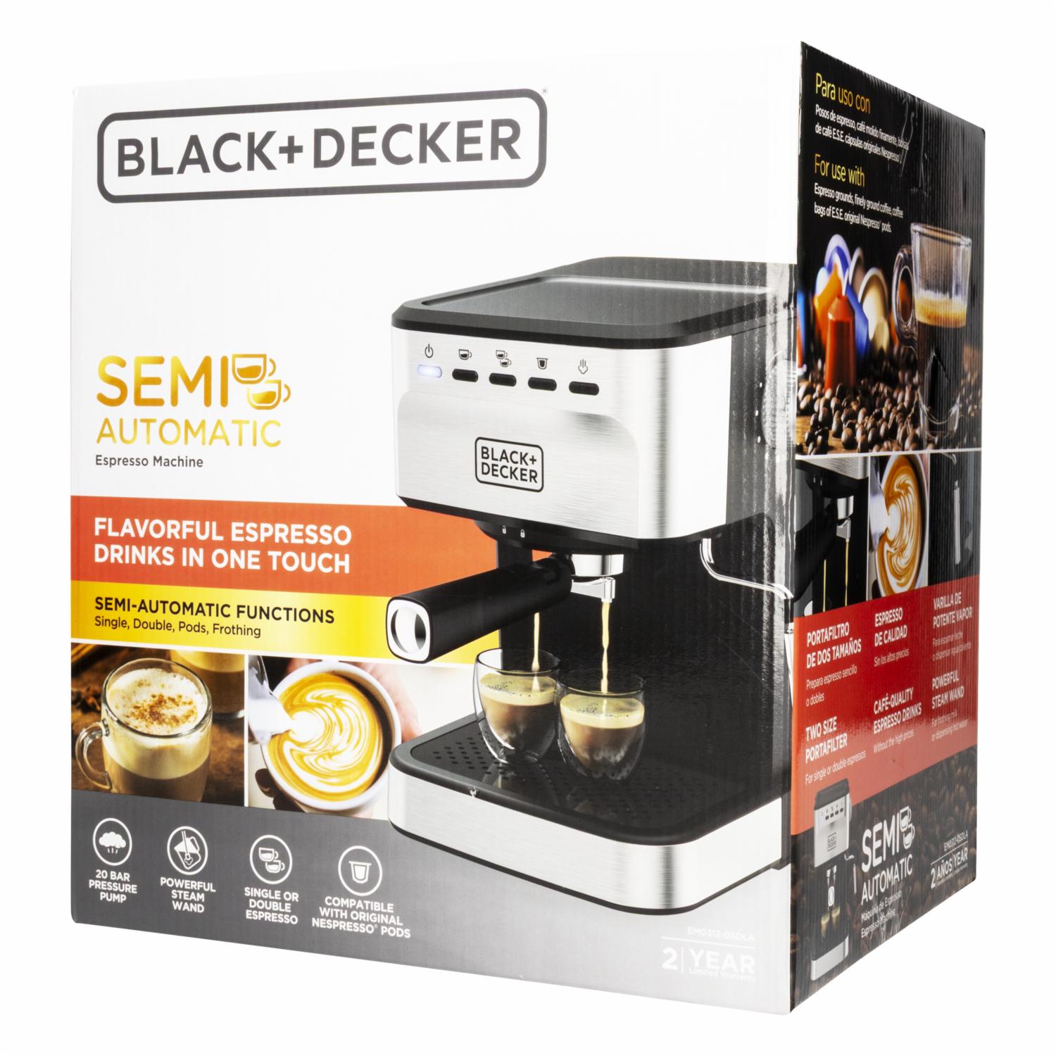 Cafetera Eléctrica Espresso Capuchino EM0312-0SDLA BLACK & DECKER 1.5 Litros - Imagen 2