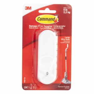 Gancho Adhesivo Largo Para Escobas Y Trapeadores COMMAND 2,2 Kg